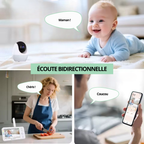 Bebelio - Babyphone Revo 4,3" – Vision Nocturne, Audio Bidirectionnel, Sans + Application, Vidéo HD1080p