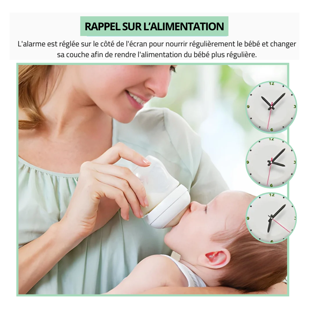 Bebelio - Babyphone Evo 3.5" - Vision Nocturne, Audio Bidirectionnel, Sans Ondes